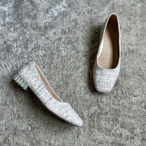 Vionic Luxana Pink Tweed Flats